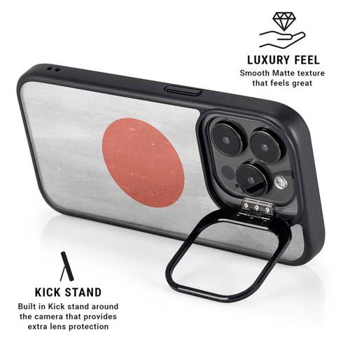 Japanese Flag Distressed iPhone 14 Pro Kickstand Case