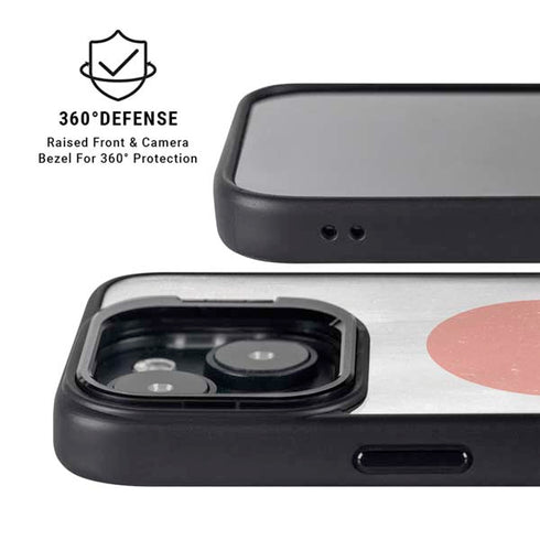 Japanese Flag Distressed iPhone 15 Plus Kickstand Case