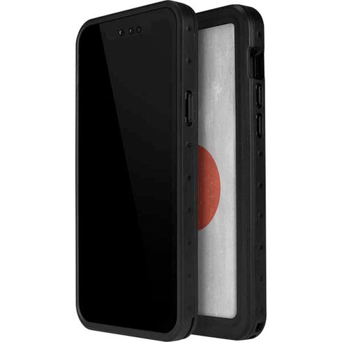 Japanese Flag Distressed iPhone 15 Plus Waterproof Case