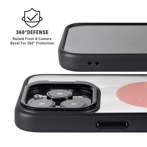 Japanese Flag Distressed iPhone 15 Pro Kickstand Case