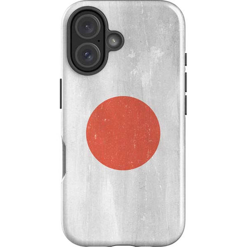 Japanese Flag Distressed iPhone 16 Impact Case