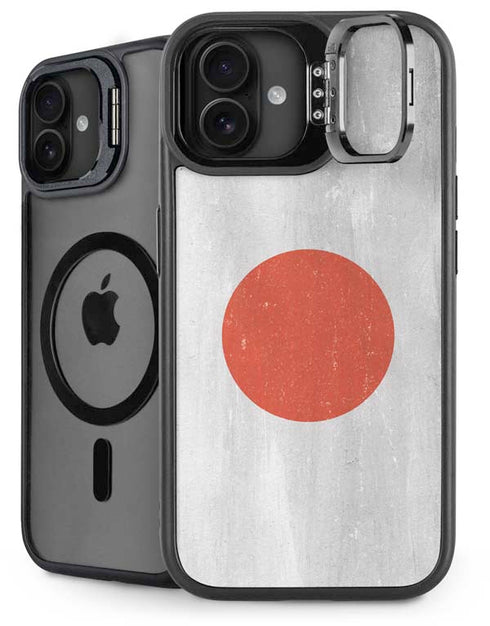 Japanese Flag Distressed iPhone 16 Plus Kickstand Case