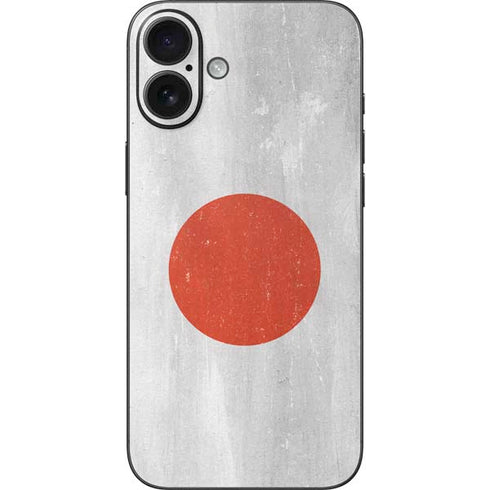 Japanese Flag Distressed iPhone 16 Plus Skin