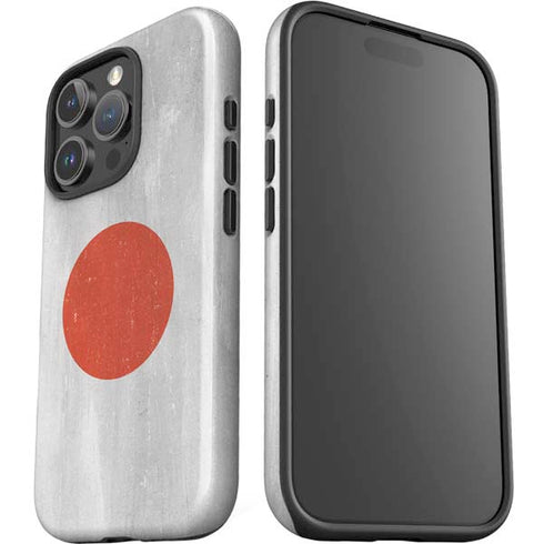Japanese Flag Distressed iPhone 16 Pro Impact Case