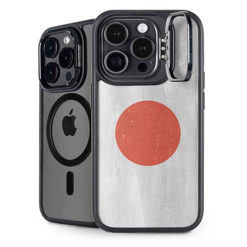Japanese Flag Distressed iPhone 16 Pro Kickstand Case