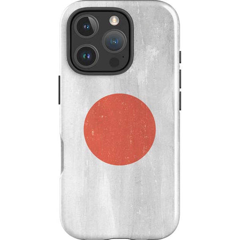 Japanese Flag Distressed iPhone 16 Pro Max Impact Case