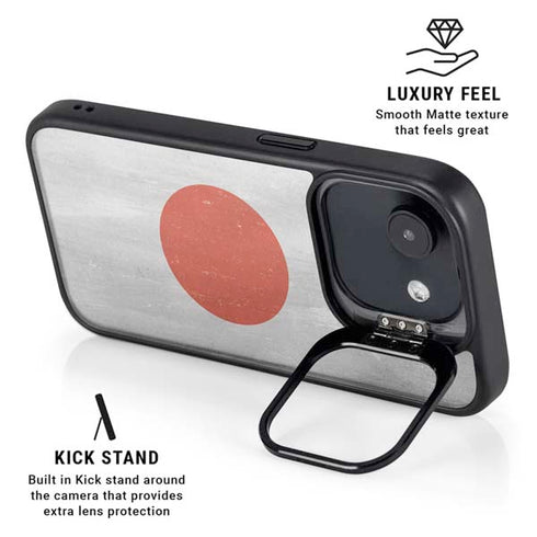 Japanese Flag Distressed iPhone 16e Kickstand Case
