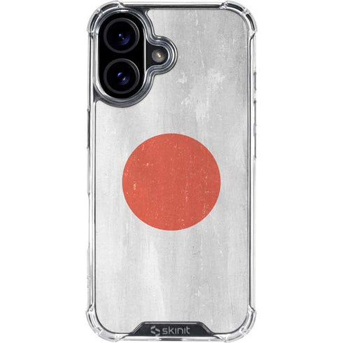 Japanese Flag Distressed iPhone 17 Clear Case
