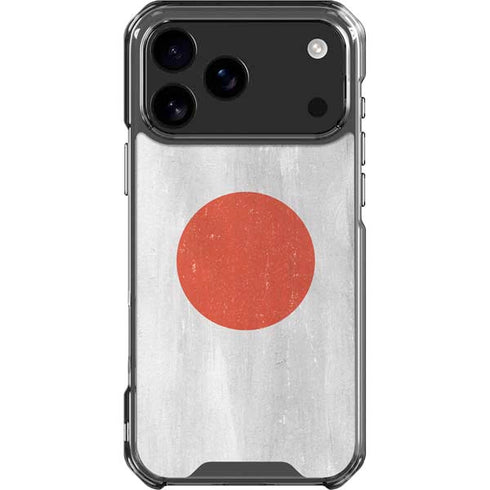 Japanese Flag Distressed iPhone 18 Pro Max Clear Case