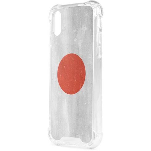 Japanese Flag Distressed iPhone XS Clear Case