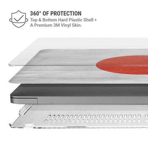 Japanese Flag Distressed MacBook Pro 14in (2021-24) Case plus Skin