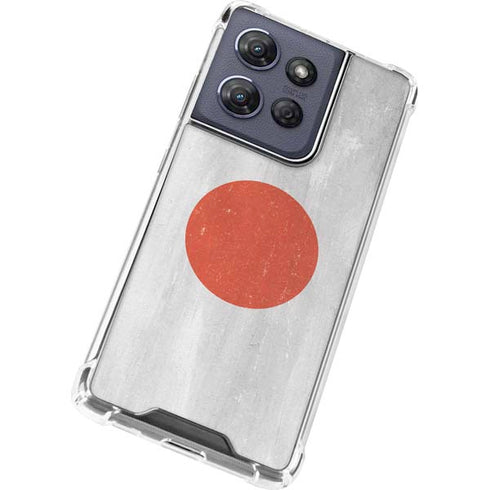 Japanese Flag Distressed Moto G 5G (2025) Clear Case