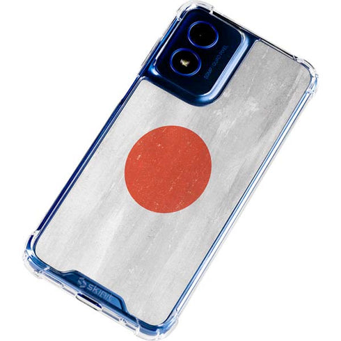 Japanese Flag Distressed Moto G 5G (2024) Clear Case