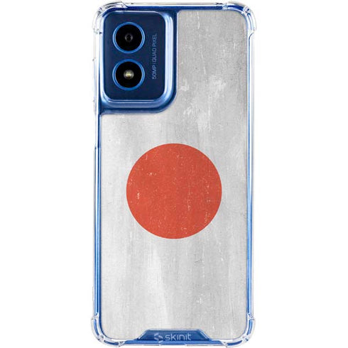 Japanese Flag Distressed Moto G Play 4G (2024) Clear Case