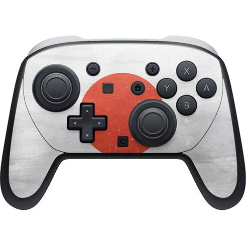 Japanese Flag Distressed Nintendo Switch 2 (2025) Pro Controller Skin