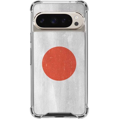 Japanese Flag Distressed Pixel 9 Pro XL Clear Case