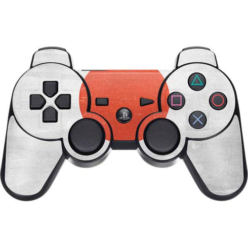 Japanese Flag Distressed PS3 Dual Shock wireless controller Skin
