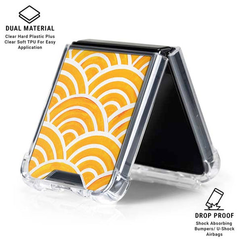 Japanese Wave by Cat Coq Galaxy Z Flip6 Clear Case