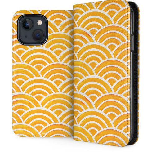 Japanese Wave by Cat Coq iPhone 15 Plus Folio Case