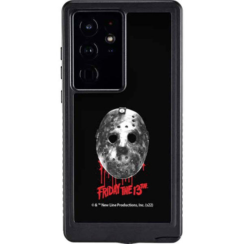 Warner Bros Friday the 13th Jason Voorhees Dripping Mask Galaxy S24 Ultra Waterproof Case