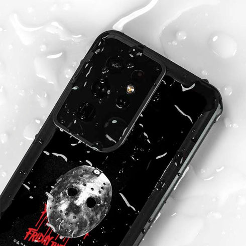 Warner Bros Friday the 13th Jason Voorhees Dripping Mask Galaxy S24 Ultra Waterproof Case