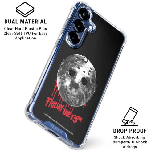 Warner Bros Friday the 13th Jason Voorhees Dripping Mask Galaxy S25 Plus Clear Case