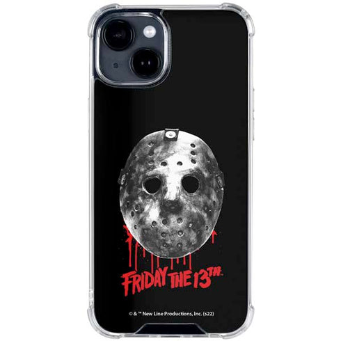 Warner Bros Friday the 13th Jason Voorhees Dripping Mask iPhone 15 Clear Case