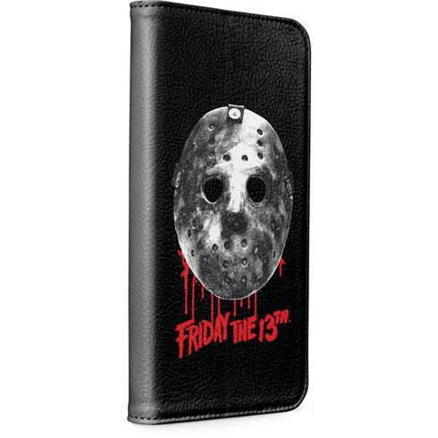 Warner Bros Friday the 13th Jason Voorhees Dripping Mask iPhone 15 Plus Folio Case