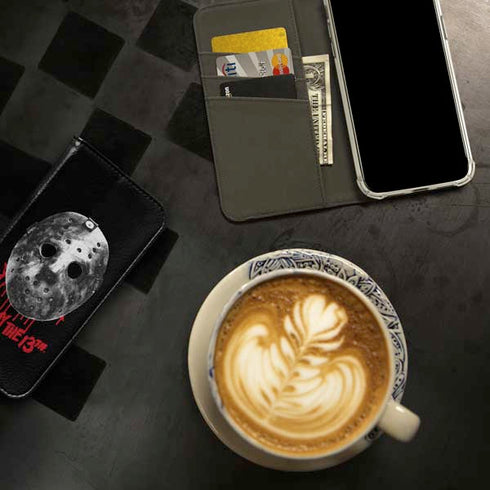 Warner Bros Friday the 13th Jason Voorhees Dripping Mask iPhone 15 Plus Folio Case