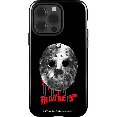 Warner Bros Friday the 13th Jason Voorhees Dripping Mask iPhone 15 Pro Impact Case