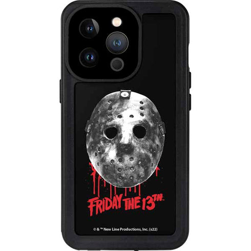 Warner Bros Friday the 13th Jason Voorhees Dripping Mask iPhone 15 Pro Waterproof Case
