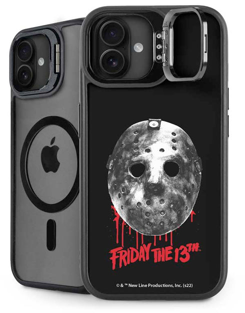 Warner Bros Friday the 13th Jason Voorhees Dripping Mask iPhone 16 Plus Kickstand Case