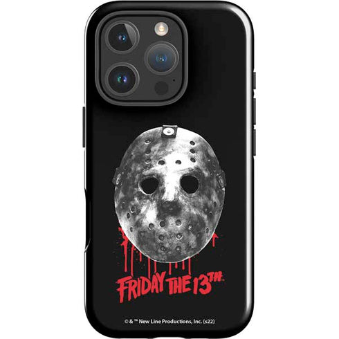 Warner Bros Friday the 13th Jason Voorhees Dripping Mask iPhone 16 Pro Impact Case