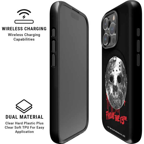 Warner Bros Friday the 13th Jason Voorhees Dripping Mask iPhone 16 Pro Magsafe Impact Case