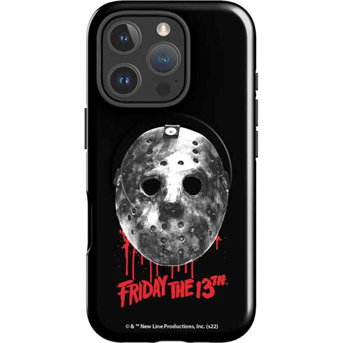 Warner Bros Friday the 13th Jason Voorhees Dripping Mask iPhone 16 Pro Max Magsafe Impact Case