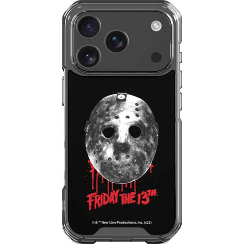 Warner Bros Friday the 13th Jason Voorhees Dripping Mask iPhone 18 Pro Clear Case
