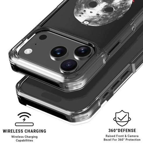 Warner Bros Friday the 13th Jason Voorhees Dripping Mask iPhone 18 Pro Clear Case