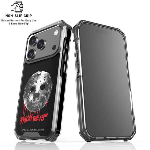 Warner Bros Friday the 13th Jason Voorhees Dripping Mask iPhone 18 Pro Clear Case