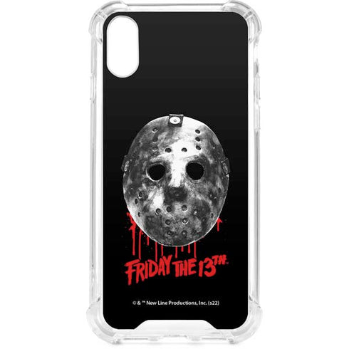 Warner Bros Friday the 13th Jason Voorhees Dripping Mask iPhone XS Clear Case