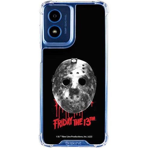 Warner Bros Friday the 13th Jason Voorhees Dripping Mask Moto G 5G (2024) Clear Case