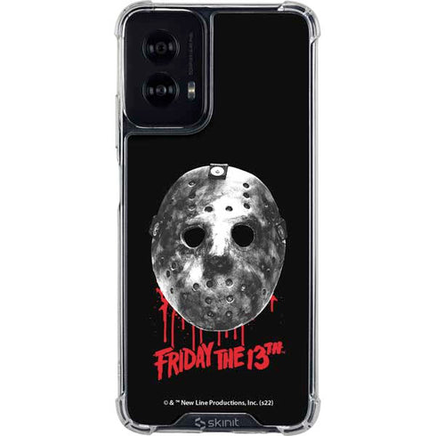 Warner Bros Friday the 13th Jason Voorhees Dripping Mask Moto G Power 5G (2024) Clear Case