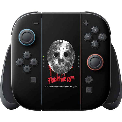 Warner Bros Friday the 13th Jason Voorhees Dripping Mask Nintendo Switch 2 (2025) Joy-Con Controller Skin