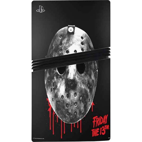 Warner Bros Friday the 13th Jason Voorhees Dripping Mask PS5 Pro Console Skin