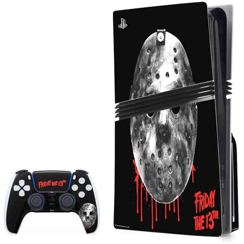 Warner Bros Friday the 13th Jason Voorhees Dripping Mask PS5 Pro Disk Bundle Skin