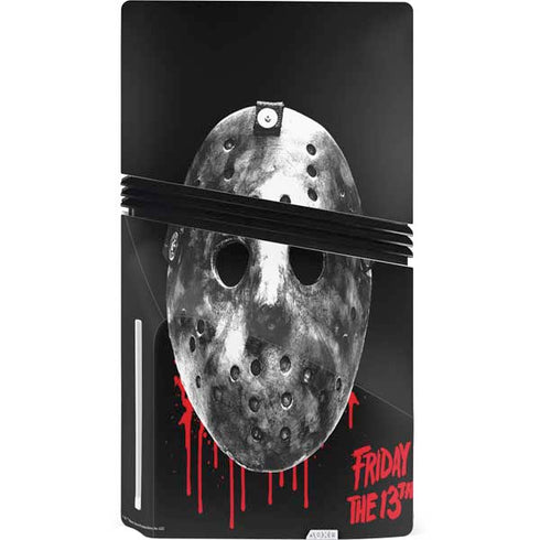 Warner Bros Friday the 13th Jason Voorhees Dripping Mask PS5 Pro Disk Console Skin