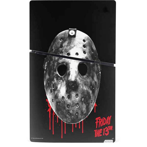 Warner Bros Friday the 13th Jason Voorhees Dripping Mask PS5 Slim Digital Edition Console Skin