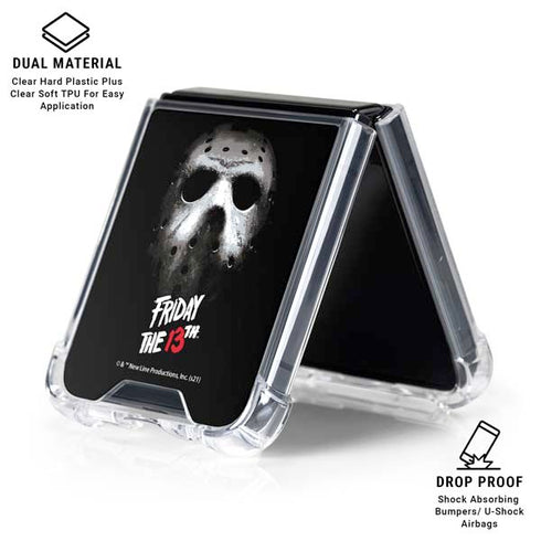 Warner Bros Friday the 13th Jason Voorhees Galaxy Z Flip7 Clear Case