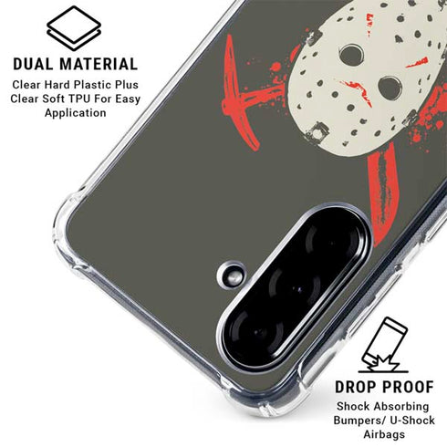 Warner Bros Friday the 13th Jason Voorhees Mask Galaxy A36 5G Clear Case