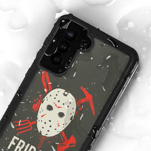 Warner Bros Friday the 13th Jason Voorhees Mask Galaxy S24 Plus Waterproof Case
