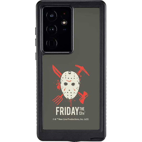 Warner Bros Friday the 13th Jason Voorhees Mask Galaxy S24 Ultra Waterproof Case